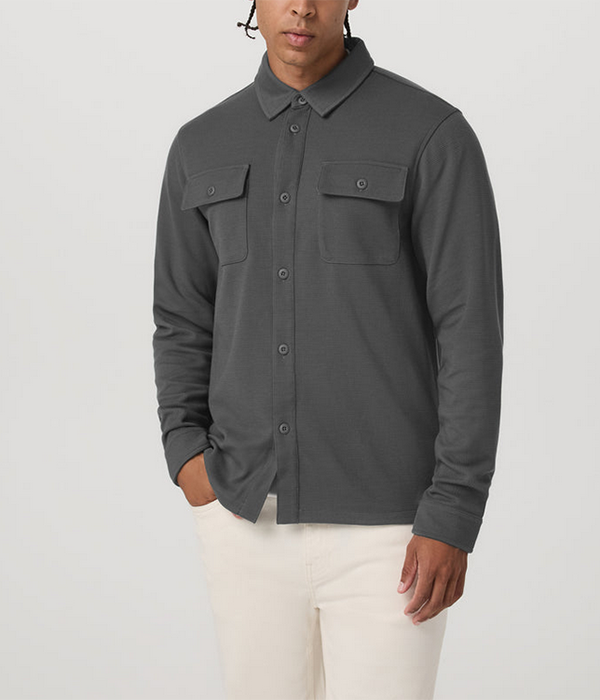 Mens Waffle Shirt Jacket