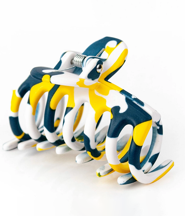 Womens The Big Blue Maize And Blue Large Camo Hair Clip