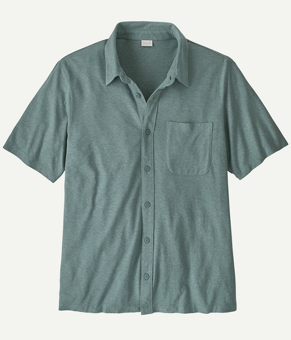 Mens Trail Harbor Button Down Knit Shirt