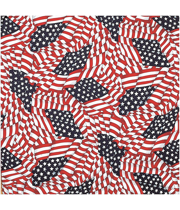 Tossed American Flag Bandana