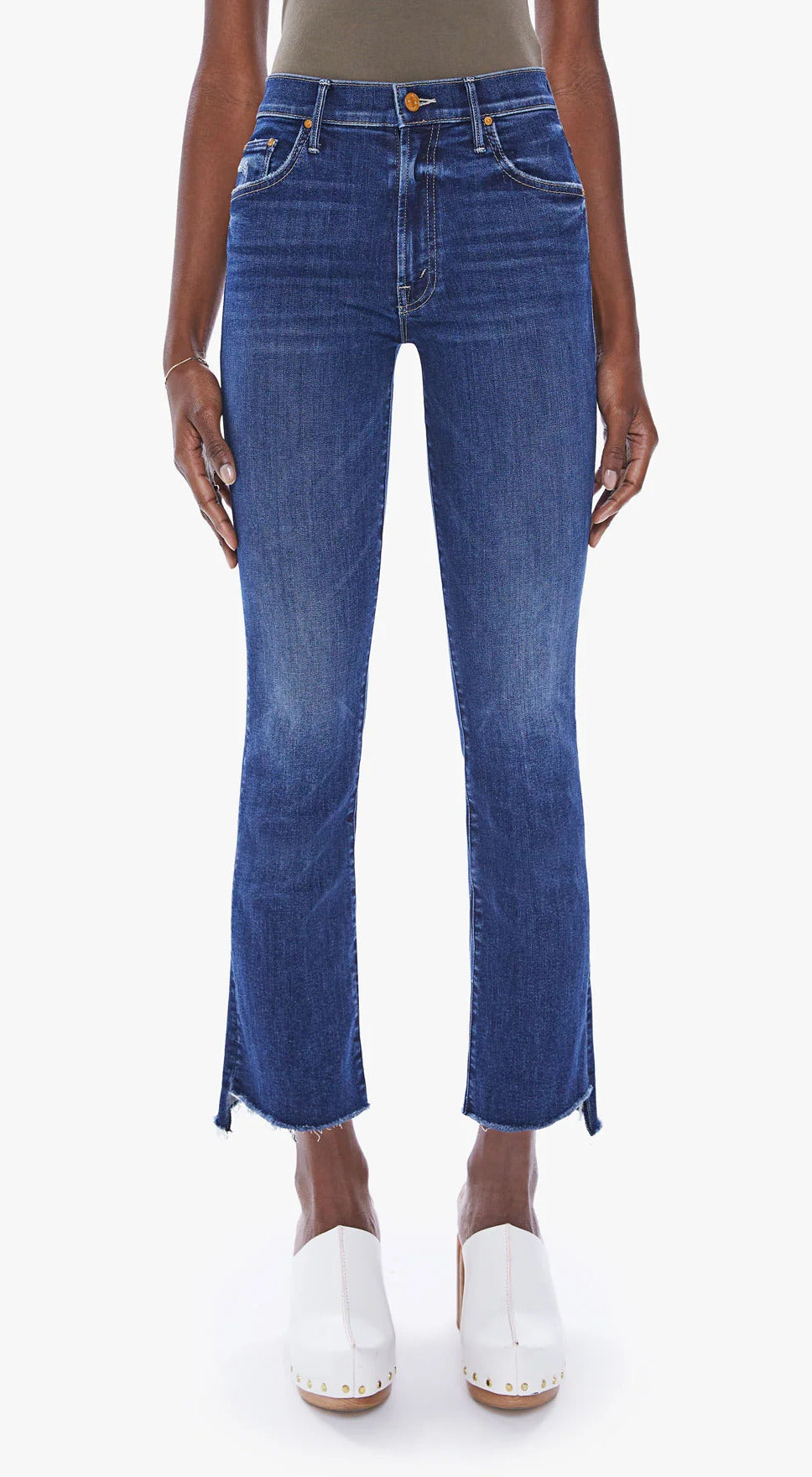 Womens Insider Crop Step Fray B