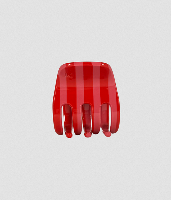 Small Hair Claw Clip â€” Candy Cane Stripe