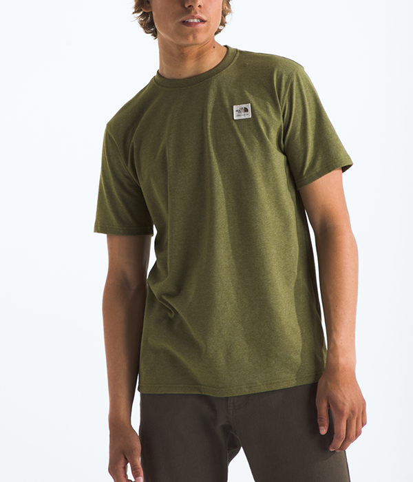 Mens S/S Heritage Patch Heathered Tee