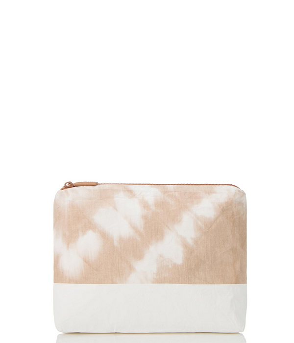 Shibori Small Pouch in Sandstone