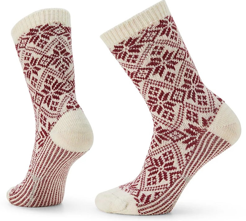 Womens Everyday Traditional Snowflake Crew Socks