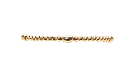 3mm Yellow Gold Filled Bracelet with Orzo Pattern 6.25in