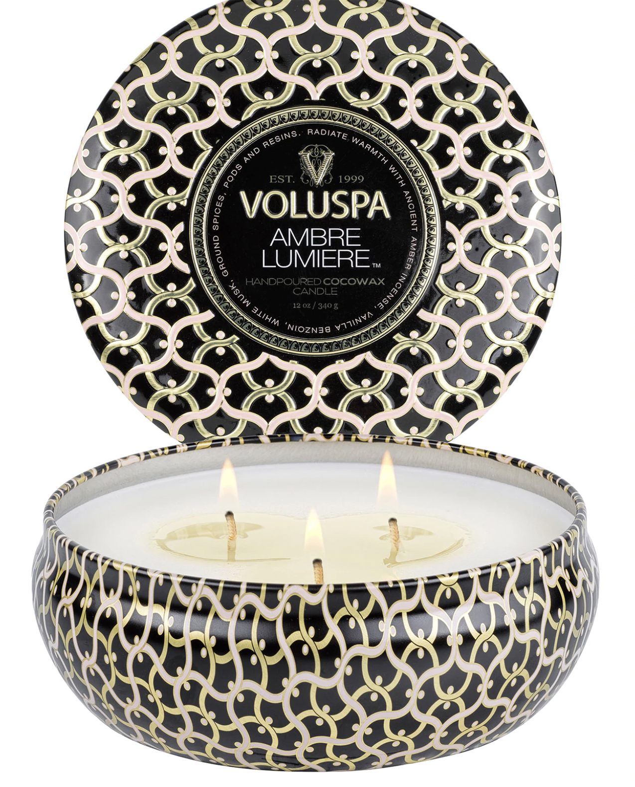 VOLUSPA Maison Noir 3 Wick Tin Candle