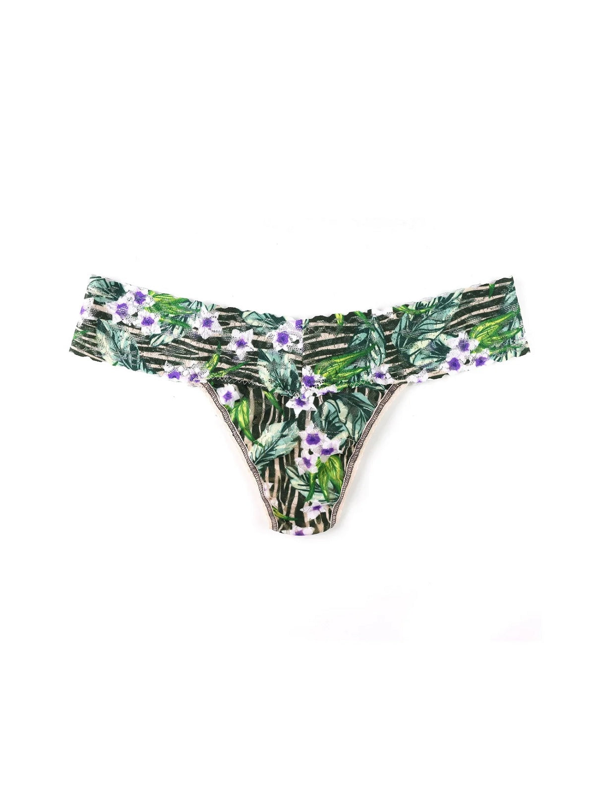 Womens Printed Low Rise Thong Wrapped