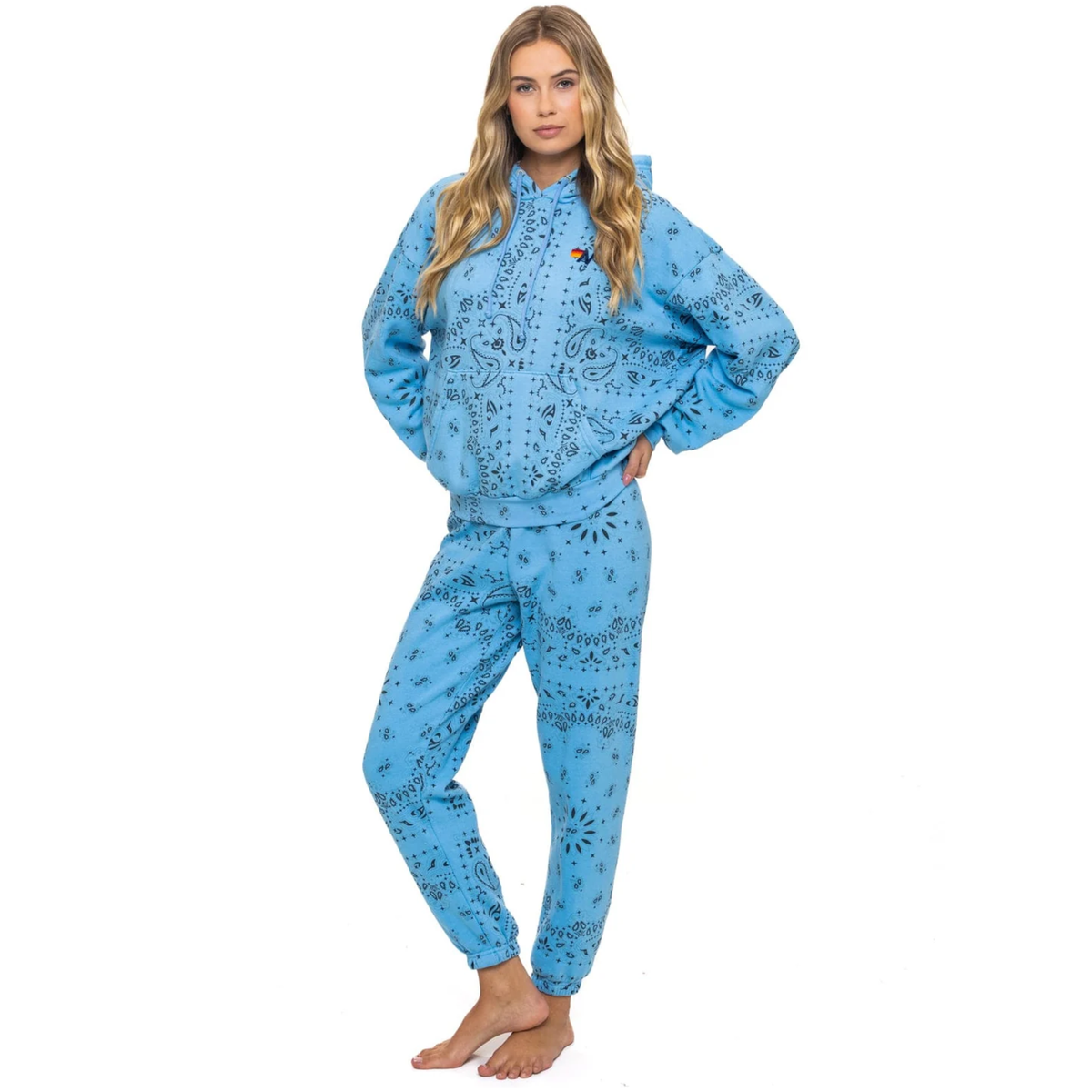 Womens Bandana Pullover Hoodie Relaxed