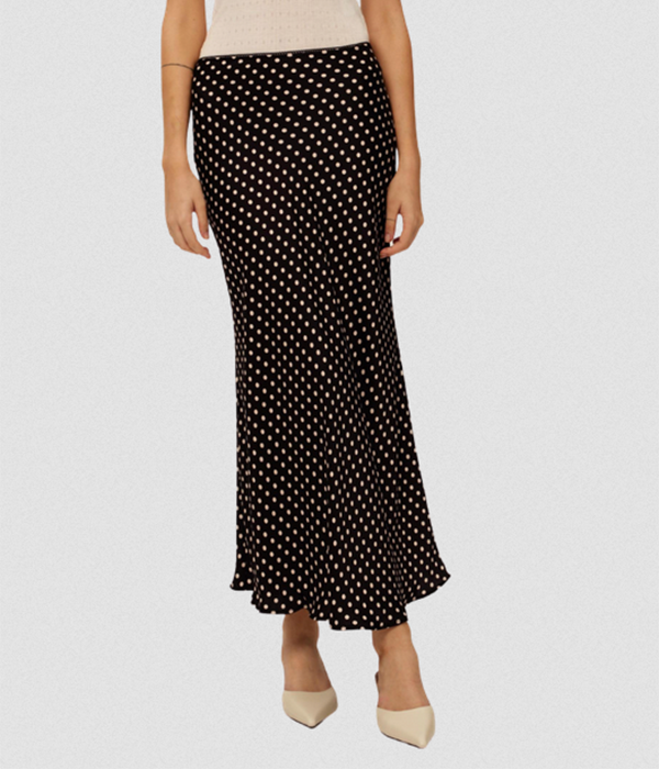 Womens Jodie Satin Bias Skirt