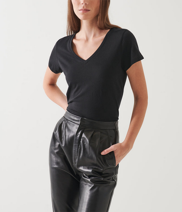 Womens SS Pima Classic Fit Vneck