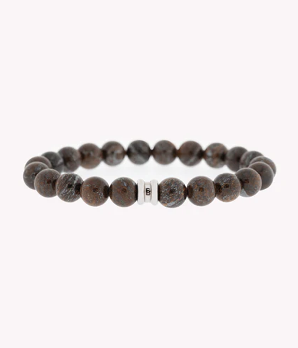 Mens Basic Stones Bracelet in Bronzite
