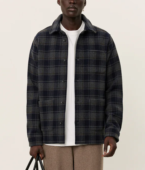 Mens Jason Check Wool Overshirt 2.0