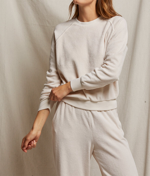 Womens Stella Velour Shrunken Raglan Sweatshirt