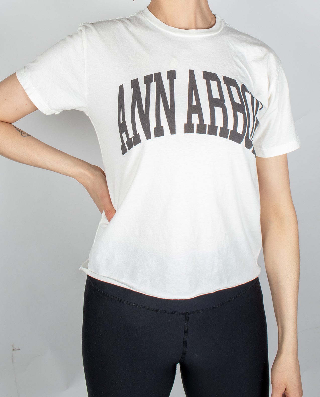 RBBL Premium Ann Arbor Crop Tee with Black Font