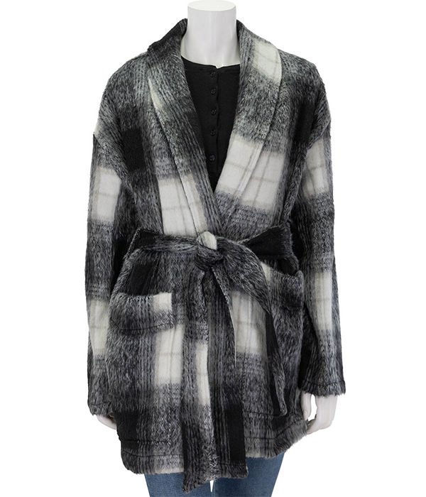 Womens Vanessa Plaid Wool Jacket