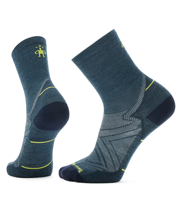 Mens Run Zero Cushion Mid Crew Socks