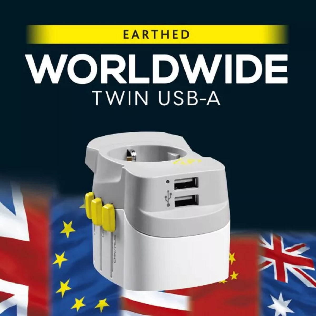 Worldwide Adaptor Twin USB-A
