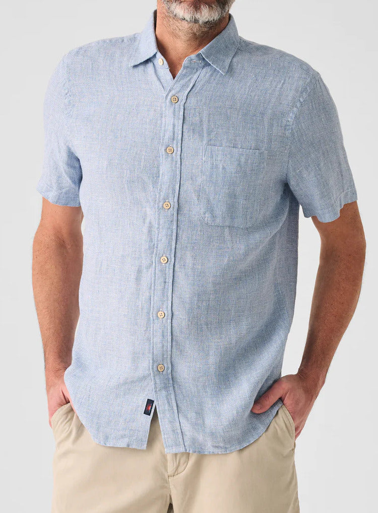 Mens SS Linen Laguna Shirt B