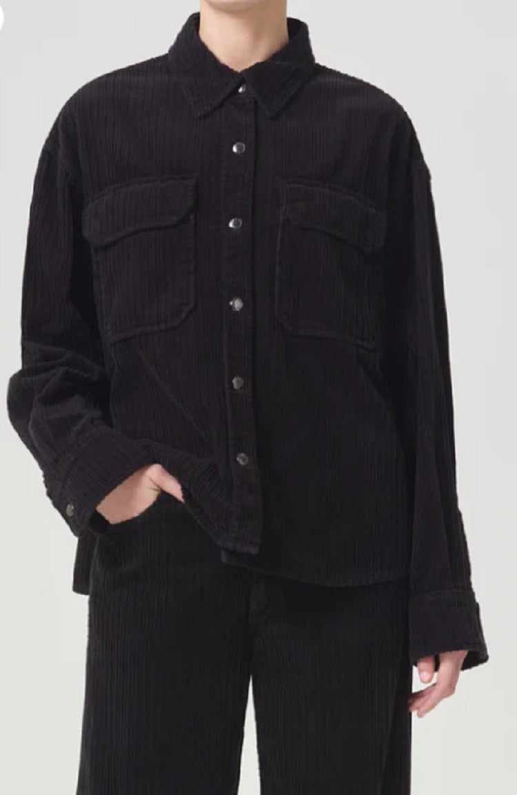 Womens Gwen Slice Shirt in Corduroy