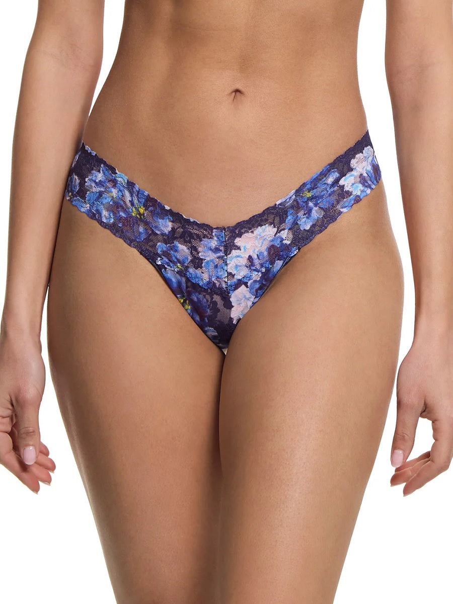 Womens Printed Low Rise Thong Wrapped