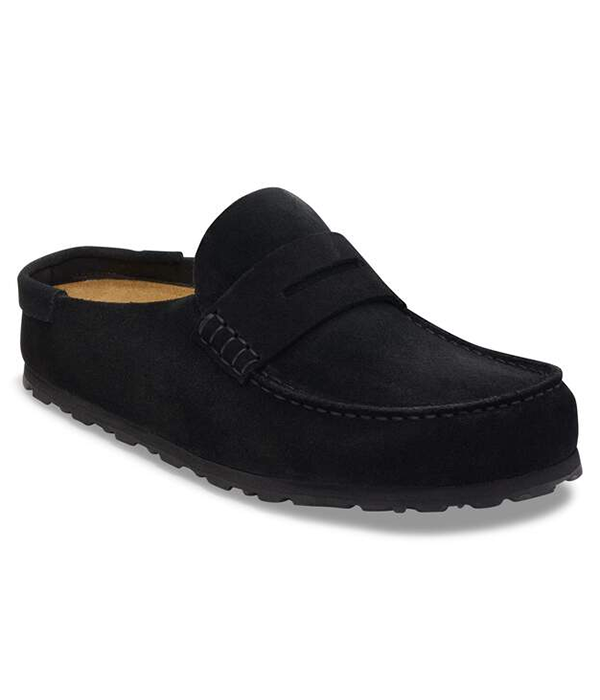Womens Narrow Naples Wrapped in Suede Black