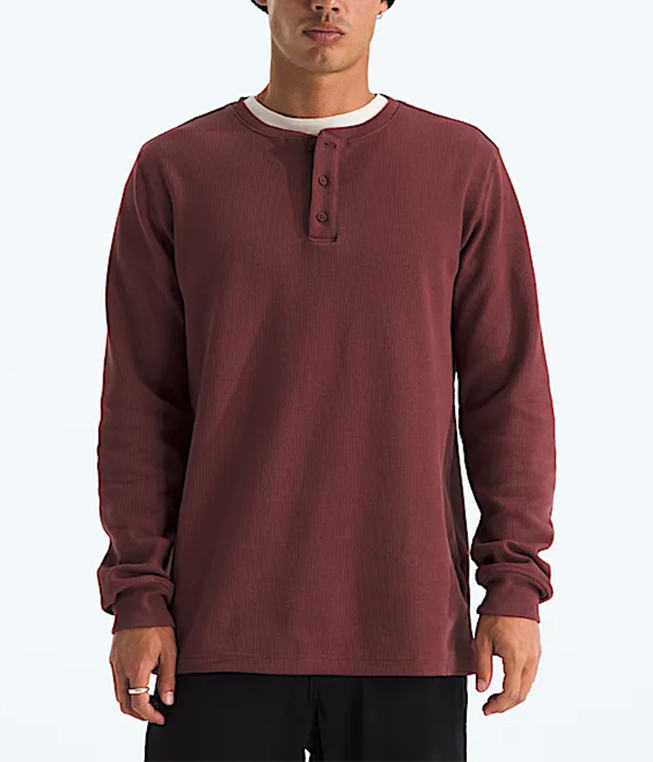 Mens Waffle L/S Henley F25