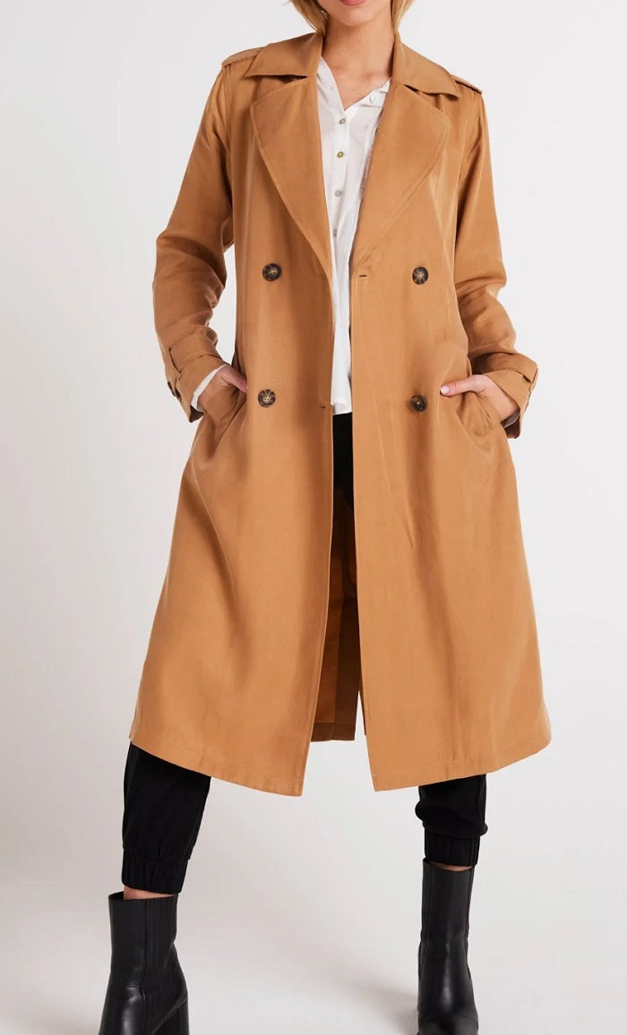 Womens Bella Dahl Trench Coat