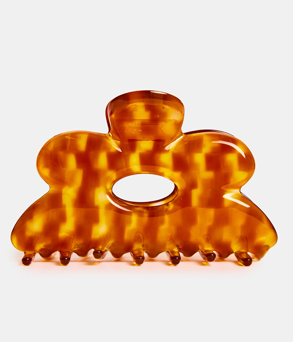 Flower Claw in Honey Check