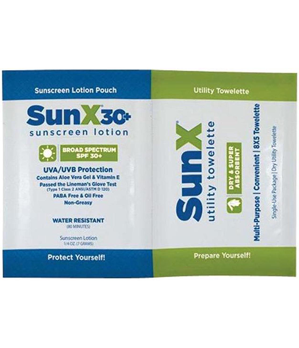 Sunx SPF30 Sunscreen Towelette