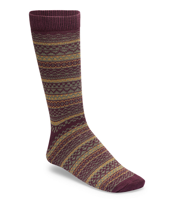 Unisex Sock Ctn Ptrn Ochre