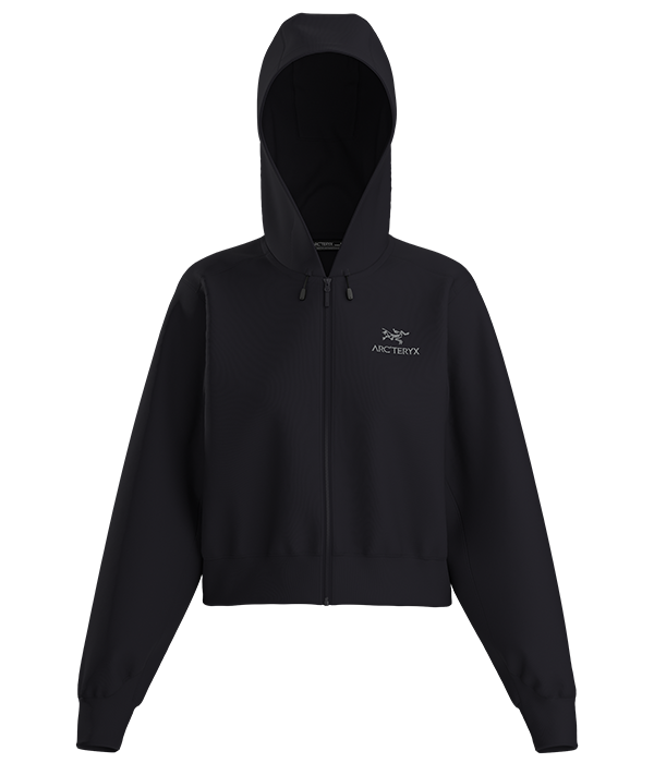 Womens Emblem Fleece Full Zip Crop Hoody
