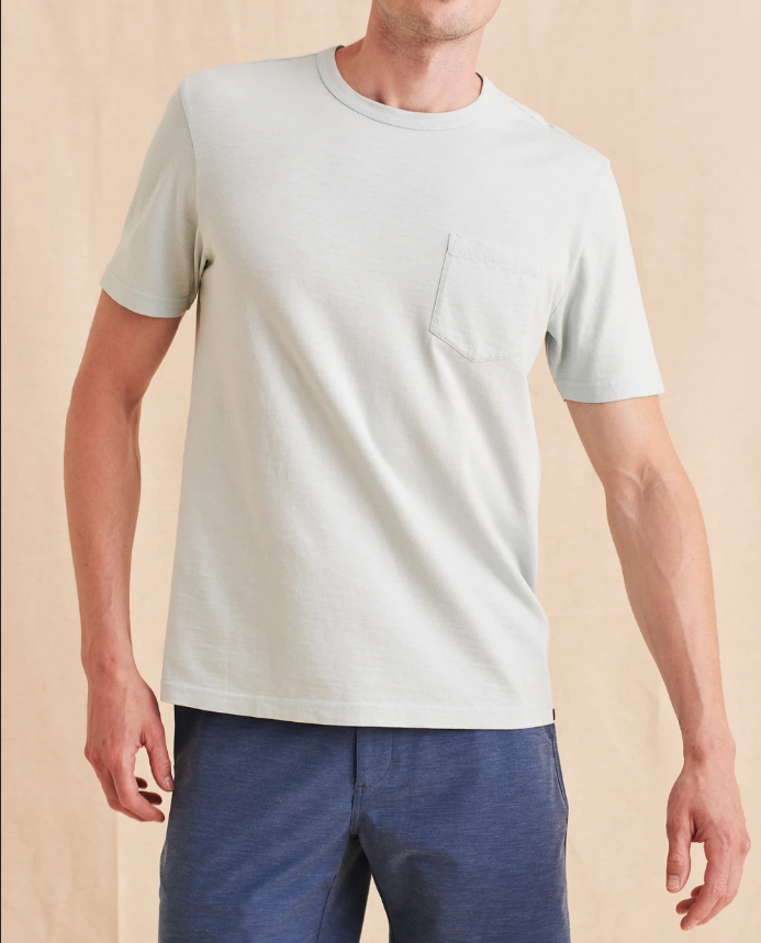 FAHERTY Mens Sunwashed Pocket Tee