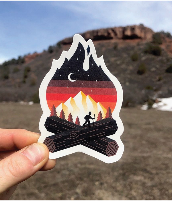 Sticker Art Campfire Sticker