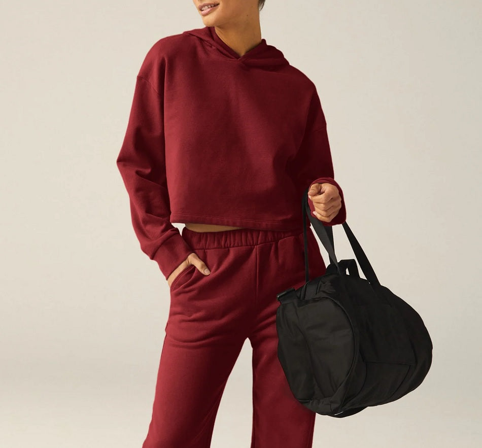 Womens Happiness Cropped Hoodie