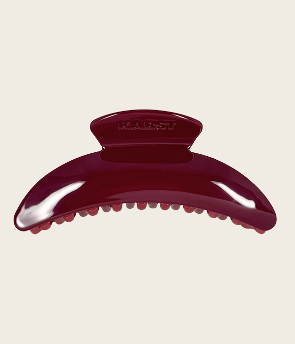 Slim Hair Claw Clip â€” Jam with Gold Charm Ring