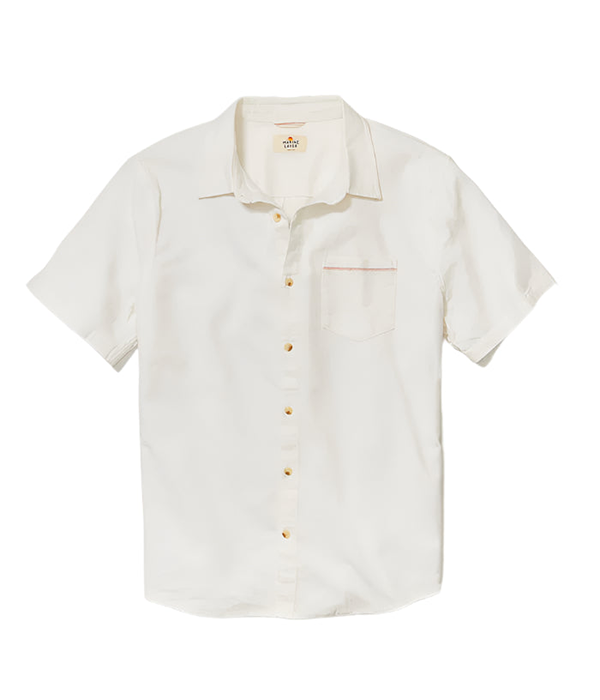 Mens Classic Stretch Selvage Shirt in Natural