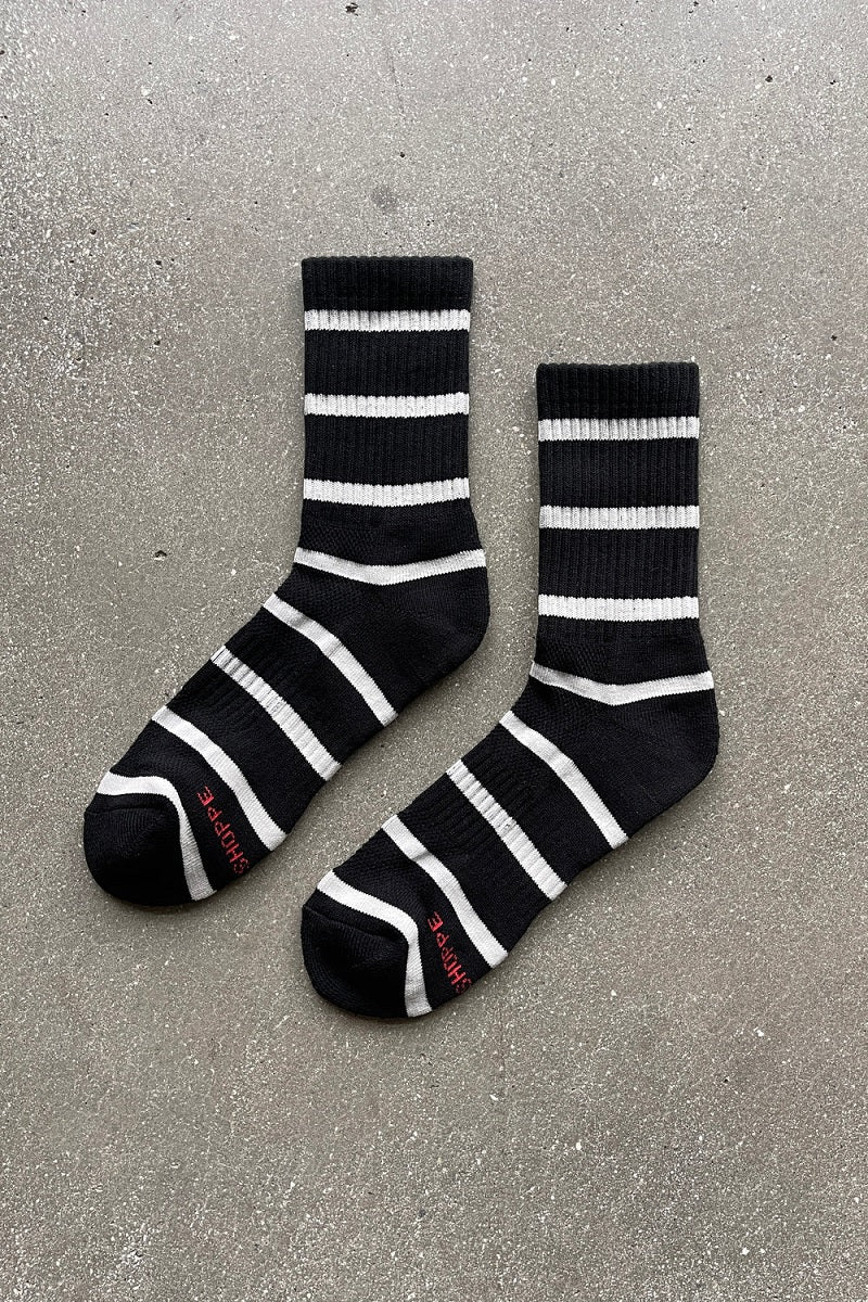 Womens Striped Boyfriend Socks