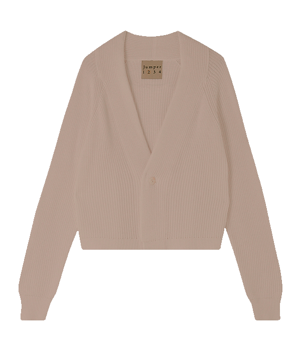 Womens Cotton Rib Cardigan