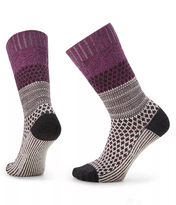 Womens Everyday Popcorn Cable Crew Socks