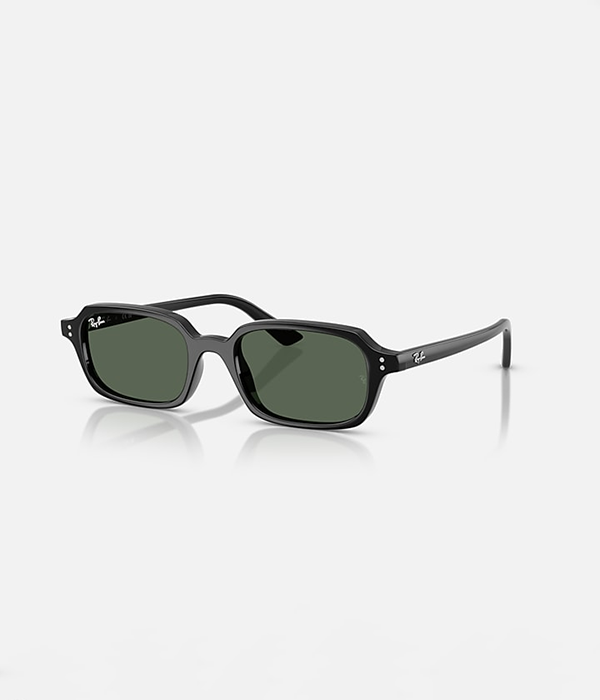 Zuri in Black with Dark Green Lens