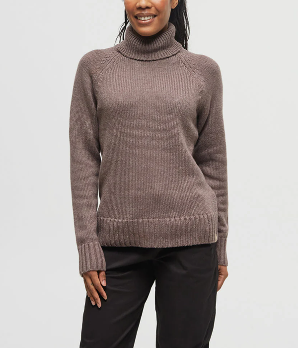 Womens Highline Wool Turtleneck Sweater