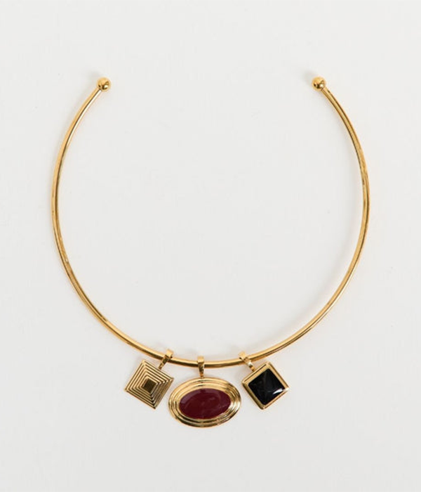 Womens Solene Choker Charm Bundle in Gold