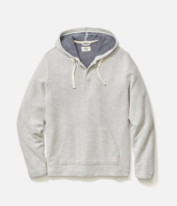 Mens Portola Beach Hoodie in White/Navy