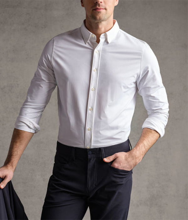 Mens Commuter Shirt - Classic Fit in Business White