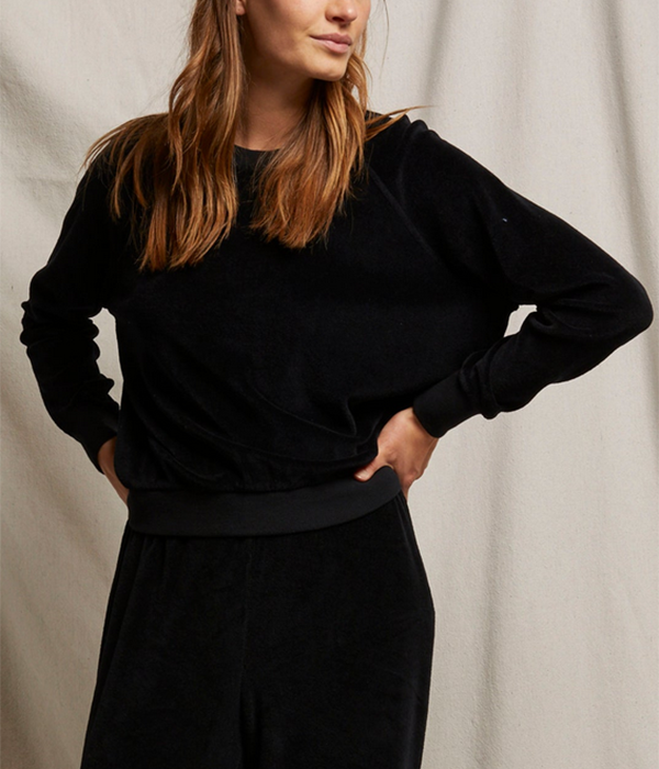 Womens Stella Velour Shrunken Raglan Sweatshirt