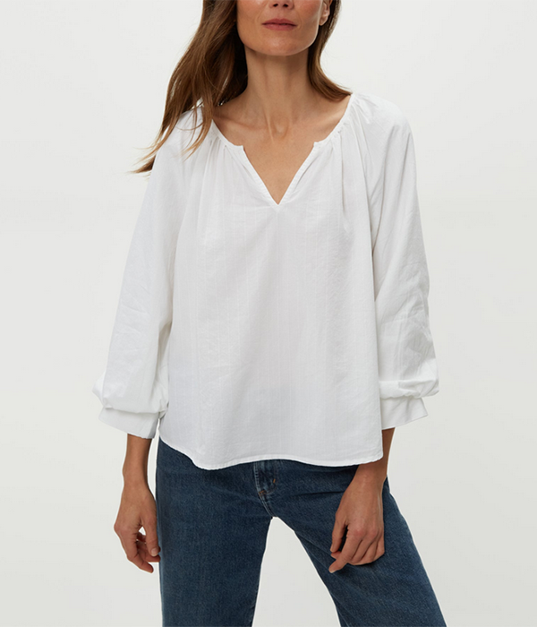 Womens Cleo Notch Neck Top