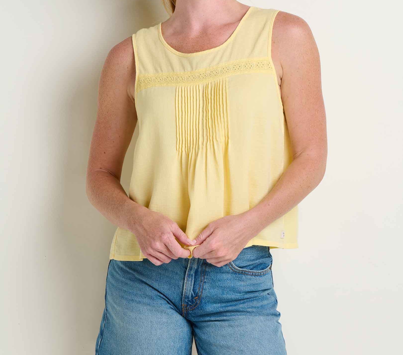 Womens Manzana Pin Tuck Tank