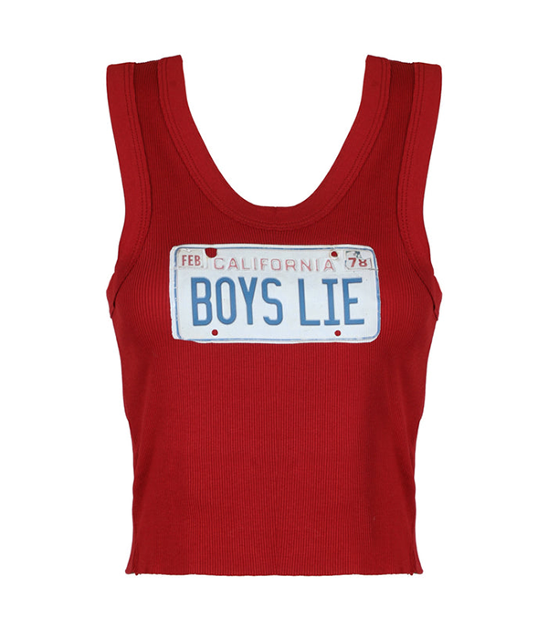 Womens Drivers License Randy Tank in Red