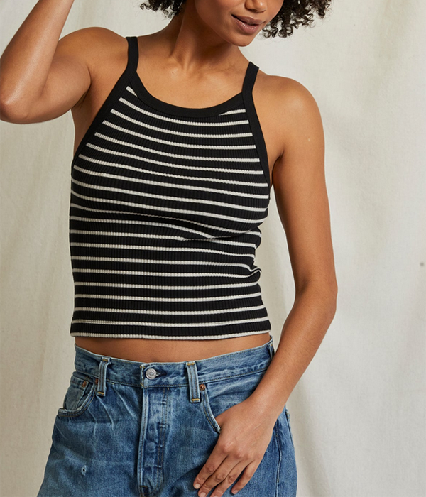Womens Bonnie Rib Stripe Tank